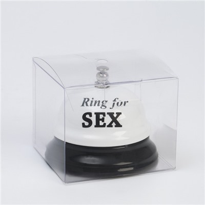 Звонок настольный "Ring for a sex", 7.5 х 7.5 х 6 см, белый