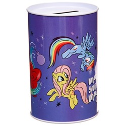 Копилка металлическая, 6,5 см х 6,5 см х 12 см "Make your own magic", My Little Pony