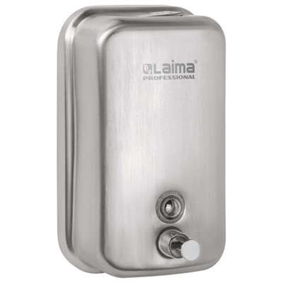 Дозатор для жидкого мыла LAIMA PROFESSIONAL INOX (гарантия 3 года), 1 л, нержавеющая сталь, матовый, 605395