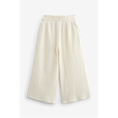 Crinkle Texture Jersey Wide Leg Trousers (3-16yrs)