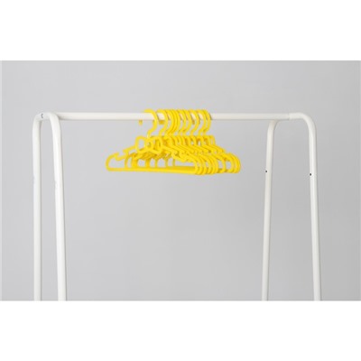 Плечики - вешалки для одежды детские Доляна, 28,5×0,4×14,5 см, 10 шт, цвет жёлтый