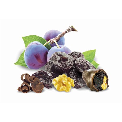 ЛШ Чернослив с грецким орехом в темной шоколадной глазури ВБ 1,3 кг