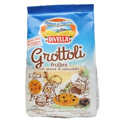 Печенье "Гроттоли" шоколадные капли Divella 400 г