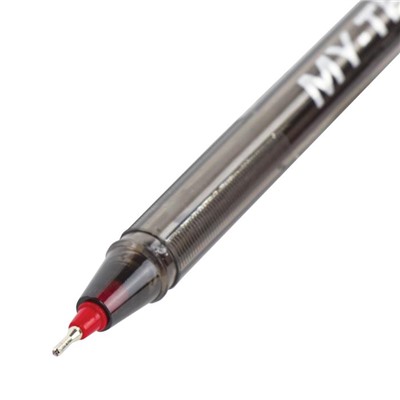 Ручка шариковая масляная Pensan My-Tech, узел-игла 0.7 мм, чернила красные