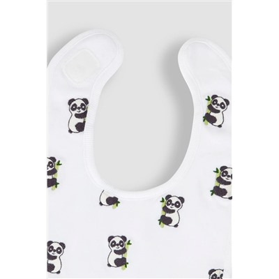 JoJo Maman Bébé Panda Embroidered Bibs