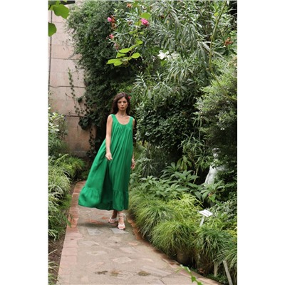 7013 Платье Мальдивы для пляжа и фотосъёмки в зелёном цвете (остаток: 42, 44)