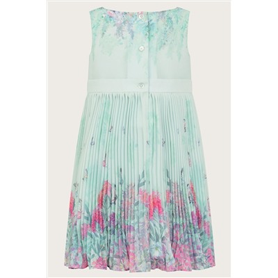 Monsoon Baby Blue Alium Botanical Print Dress