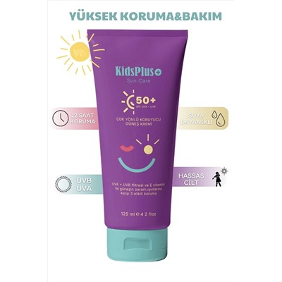 kidsplus Spf50 Sun Care Cream(125ML)-yüksek Koruma-baby Güneş Kremi Kids Plus