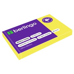 Блок самоклеящийся Berlingo "Ultra Sticky" 50*75мм 80л., неоновый желтый (LSn_39410, )