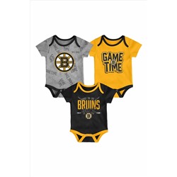 Fanatics NHL Boston Bruins 3 Piece Game Time Bodysuit