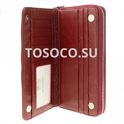 nc 1140-01c wine red кошелек Nino Camani натуральная кожа 10х20x2