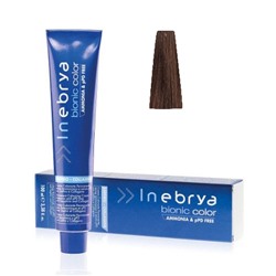 INEBRYA BIONIC COLOR Крем-краска для волос безамм 5/0 Light Chestnut Светло-каштановый 100мл