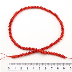 Бусины 5*2 мм рондели натуральный камень коралл 145 шт