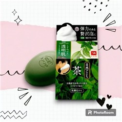 Очищающее мыло для лица + мочалка с экстрактом зеленого чая "Ochya" 1 шт80 гр