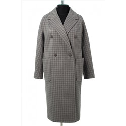 01-11011 Пальто женское демисезонное Микроворса серый