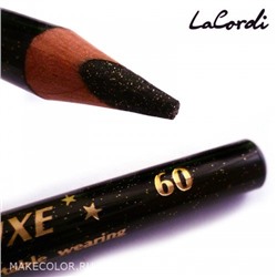 Карандаш для глаз LaCordi De Luxe №60 Черный с золотым блеском
