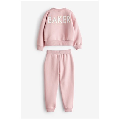 Baker by Ted Baker Pink Varsity Sweater And Joggers Set