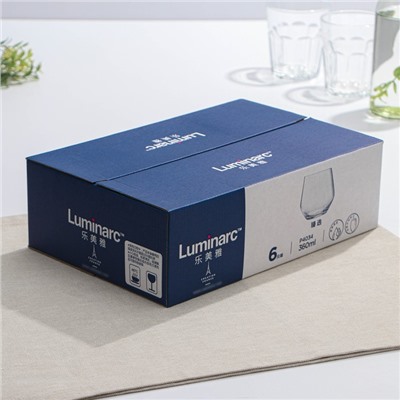 Стаканы Luminarc VAL SURLOIRE, 360 мл, низкие, стекло, набор 6 шт, прозрачные