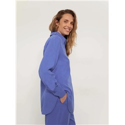 Рубашка широкого кроя  цвет: Синий B2825/farman | купить в интернет-магазине женской одежды EMKA