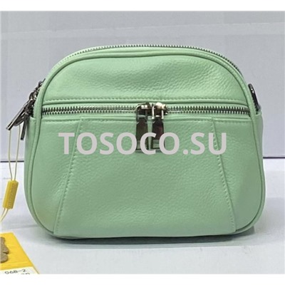 068-2 green сумка Wifeore натуральная кожа 16х20х7