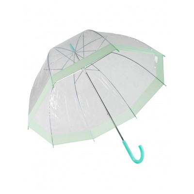 Зонт прозрачный купол зеленый   /  Артикул: 94863