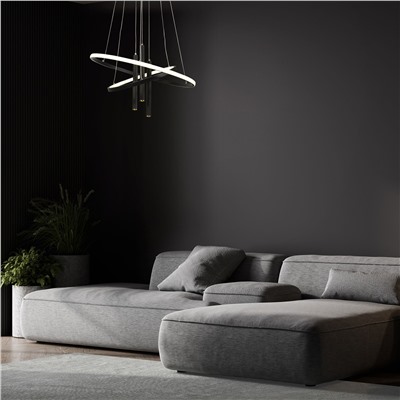 Подвесной светодиодный светильник в стиле минимализм
                     Eurosvet  90270/3 черный