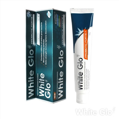 Зубная паста отбеливающая с пробиотиками 100 мл WHITE GLO