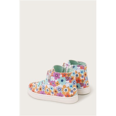 Monsoon Multi High-Top Floral Trainers