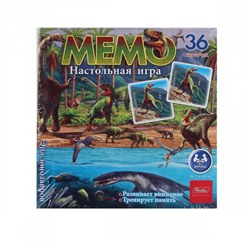 Игра развивающая МЕМО Эра динозавров 36 карточек, картон Hatber 36ИнМ_18432