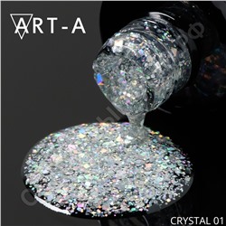 Гель-лак Art-A серия Crystal №001, 8мл