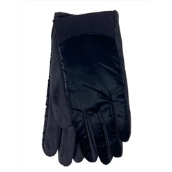 Комбинированные женские перчатки, цвет черный