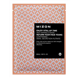MIZON Маска листовая для лица антивозрастная Enjoy Vital Up Time Anti Wrinkle Mask
