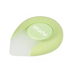 Ластик Attache Selection 2-в-1 с пластиковым держателем, зелёный