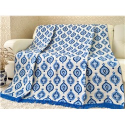 Плед cotton Rajtex 150*200 Гжель 18126a