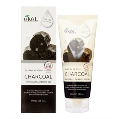 Ekel Peeling Gel Charcoal Гель для лица с экстрактом древесного угля 100мл