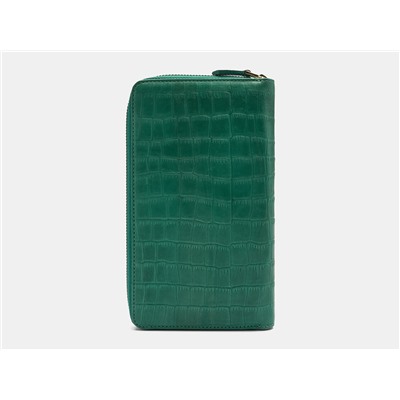 Кожаное портмоне из натуральной кожи «PR0011 Green Croco»