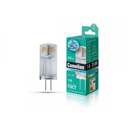 Нарушена упаковка.   Светодиодная лампа G4 3W 4500K (белый) JC Camelion  (13701) LED3-G4-JC-NF/845/G4