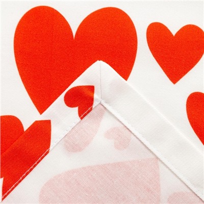 Дорожка на стол "Этель" Red hearts 30х70см, 100% хлопок, саржа 190 г/м2