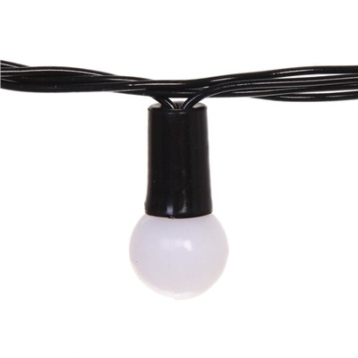 Гирлянда для дома   5м 40 ламп LED "МАТОВЫЙ ШАР", 1,8 см,чёрный пров., авторежим IP-20 RG/RB