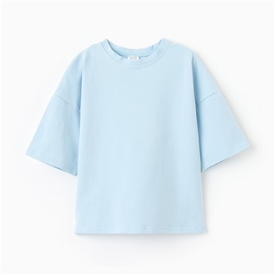 Футболка детская MINAKU: Basic Line KIDS, цвет голубой, рост 116 см