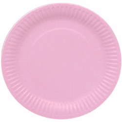Тарелка бумажная 18 см в наборе 10 шт "Розовая"