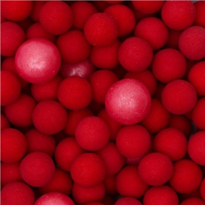 Кондитерская посыпка шарики 8 мм, красные перламутровые, 50 г