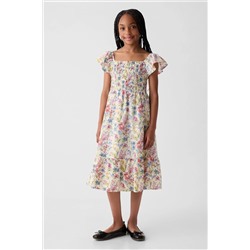 Gap Flutter Sleeve Floral Print Smock Dress (4-13yrs)