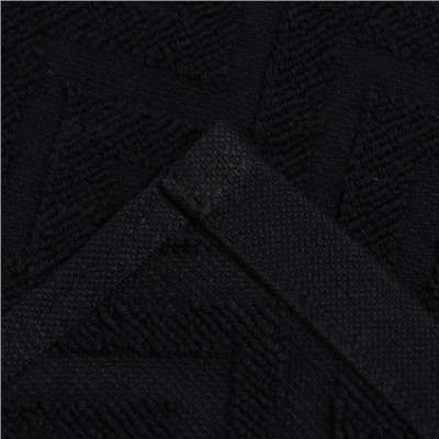 Полотенце махровое LoveLife Zig-Zag, 30х60 см, цвет чёрный, 100% хл, 450 гр/м2