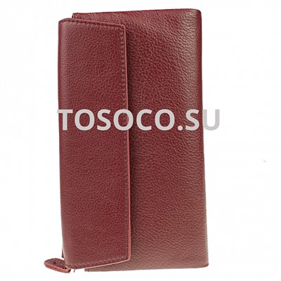 15 9920 d.red кошелек GENUINE LEATHER натуральная кожа 9x19x2