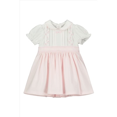 Emile et Rose Dress, emb yoke pleats, Pink skirt & Pants