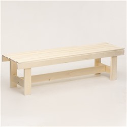 Лавочка (скамейка) деревянная из липы 150 х 45 х 42 см, без спинки, для бани и дачи