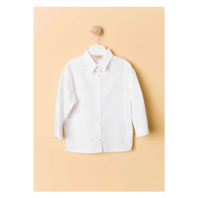 Белая рубашка с длинным рукавом для мальчика gmlk3