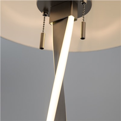Напольный светодиодный светильник с тканевым абажуром
                     Bogate's  992 белый / никель