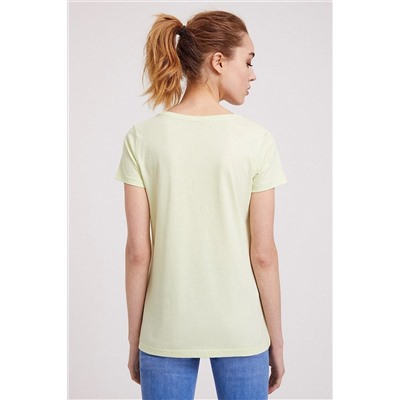 Женская футболка London с круглым вырезом Lime 202 LCF 242015